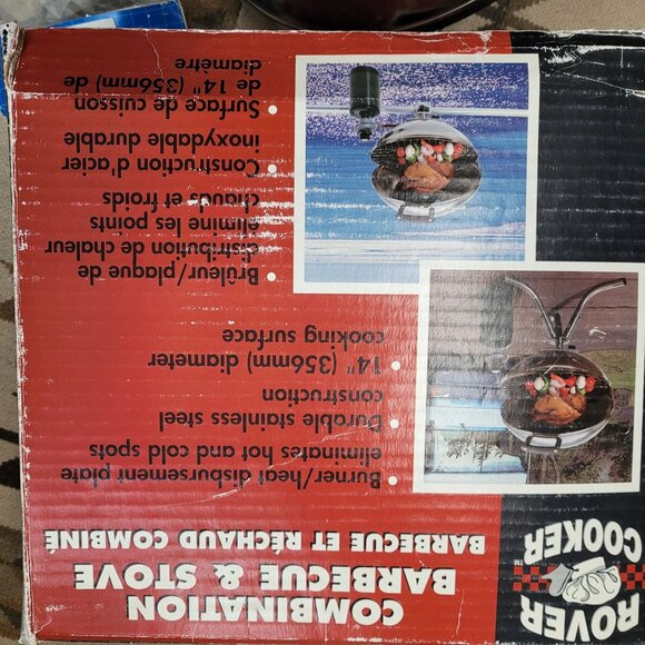 NEW! Rover Cooker Combination Barbecue & Stove Stainless Steel 14" Marine - RV - Picture 2 of 5